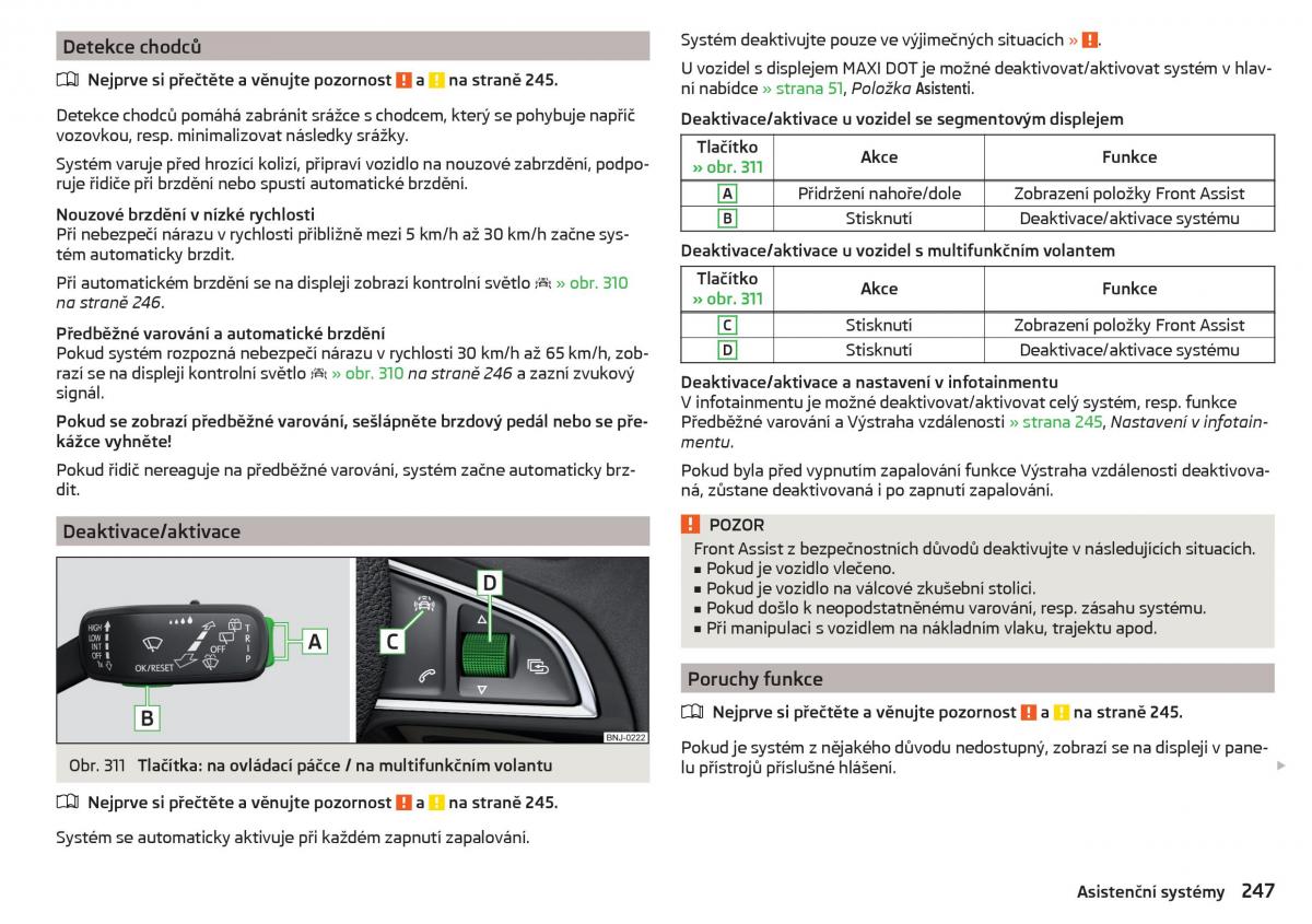 Skoda Kodiaq navod k obsludze / page 249