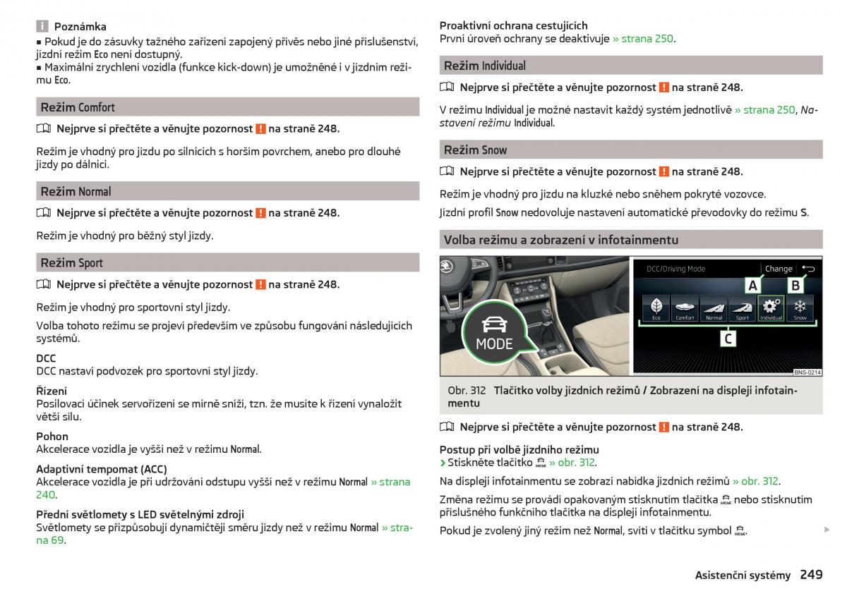 Skoda Kodiaq navod k obsludze / page 251