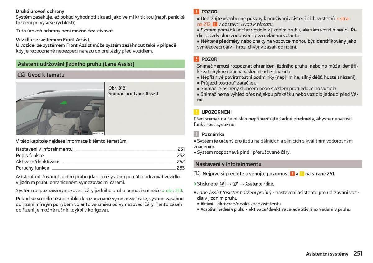 Skoda Kodiaq navod k obsludze / page 253