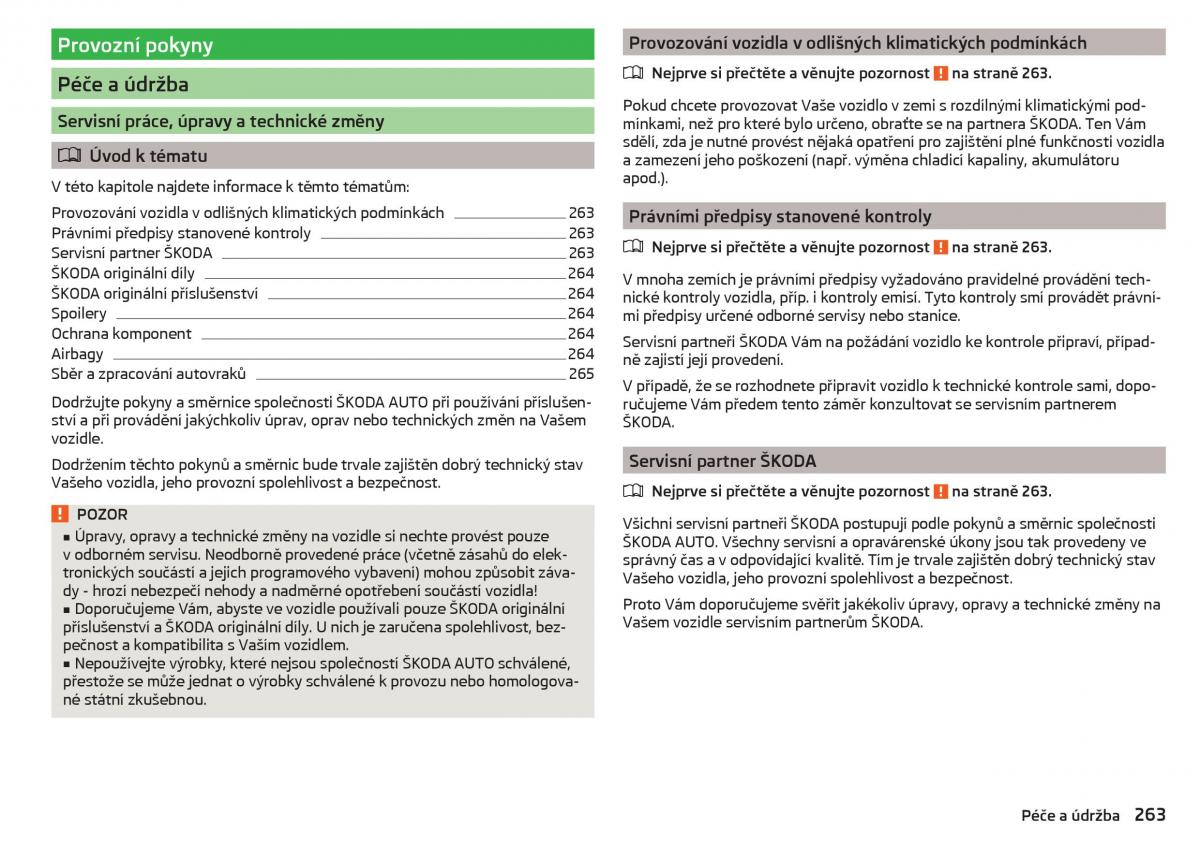 Skoda Kodiaq navod k obsludze / page 265