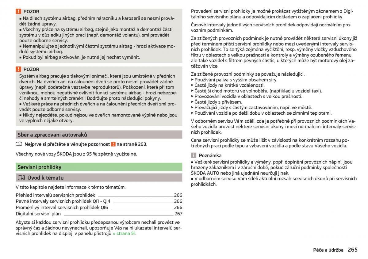 Skoda Kodiaq navod k obsludze / page 267