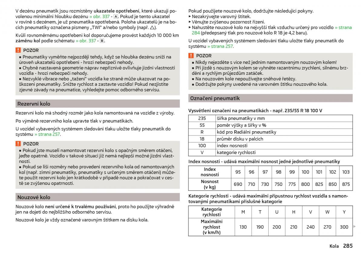 Skoda Kodiaq navod k obsludze / page 287