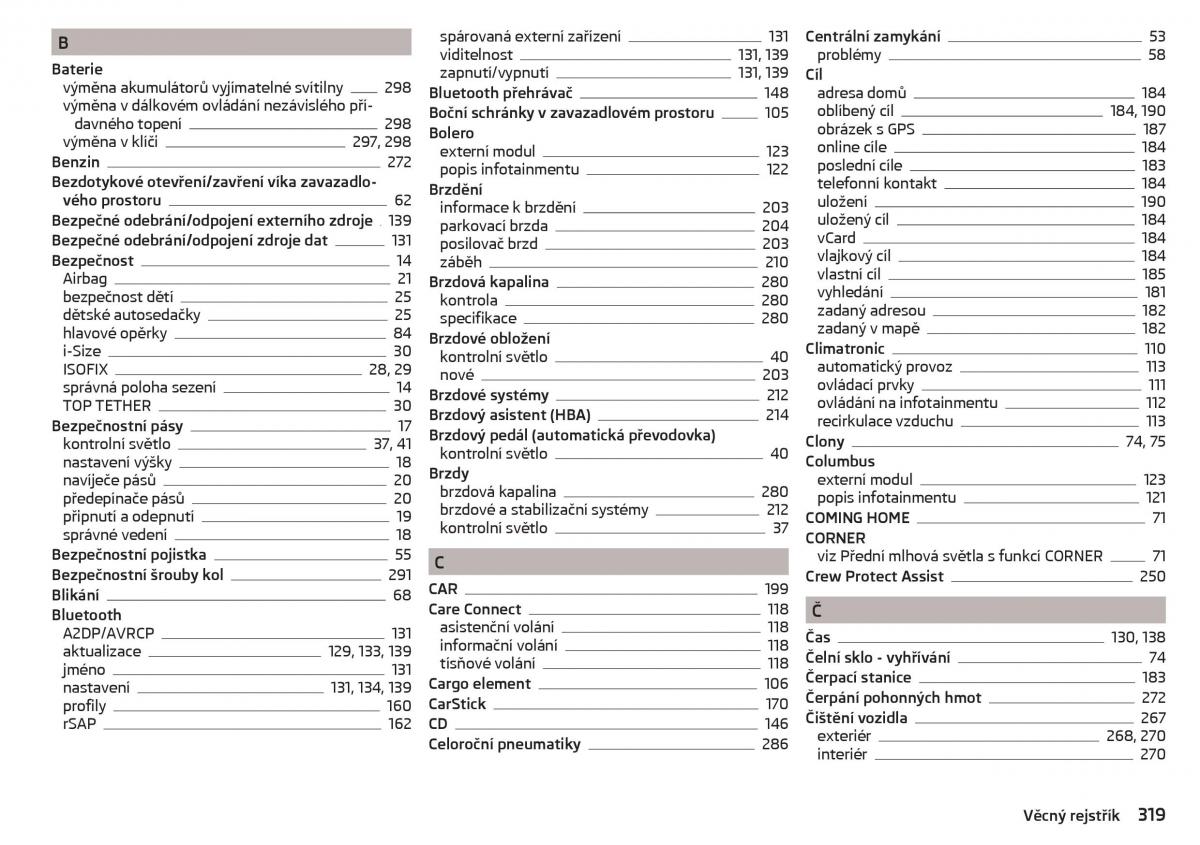 Skoda Kodiaq navod k obsludze / page 321