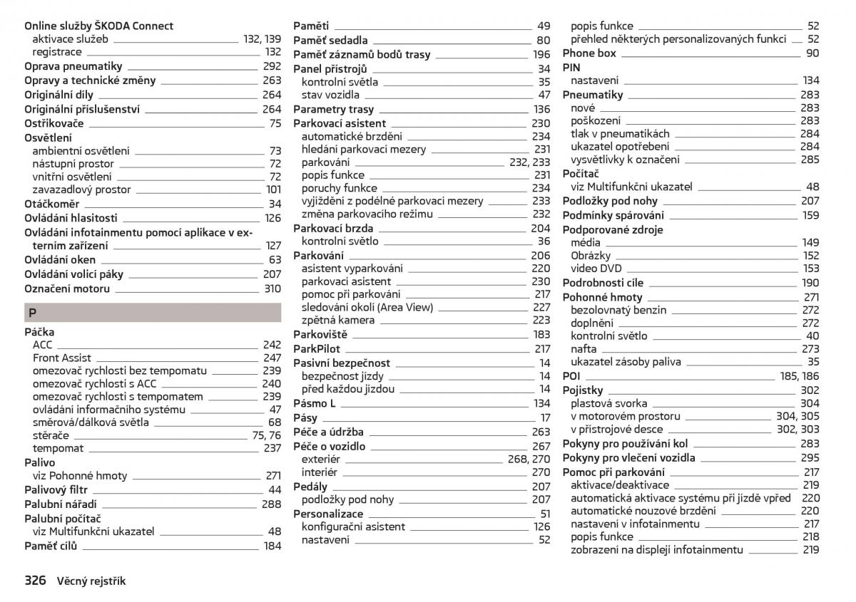 Skoda Kodiaq navod k obsludze / page 328