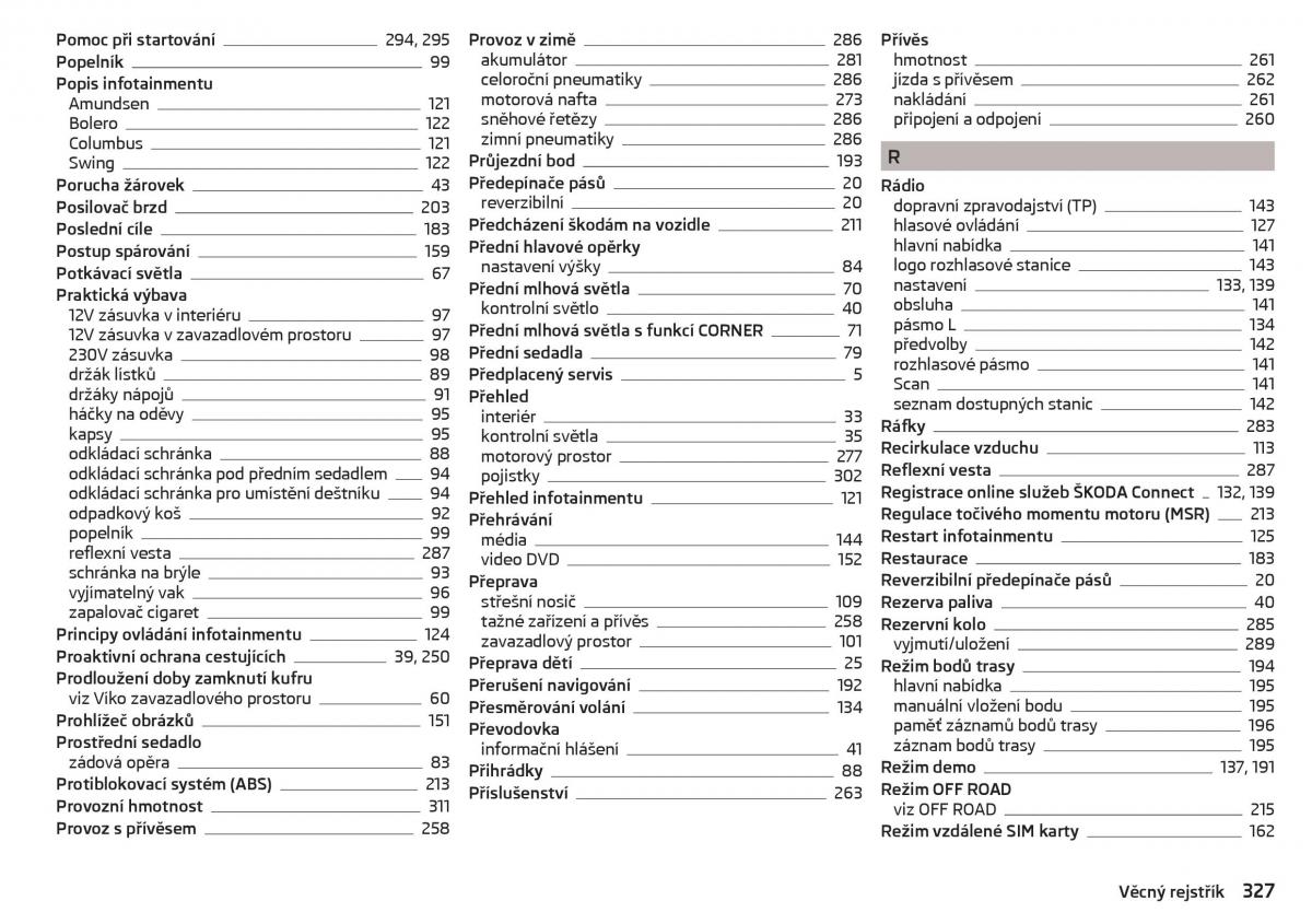 Skoda Kodiaq navod k obsludze / page 329