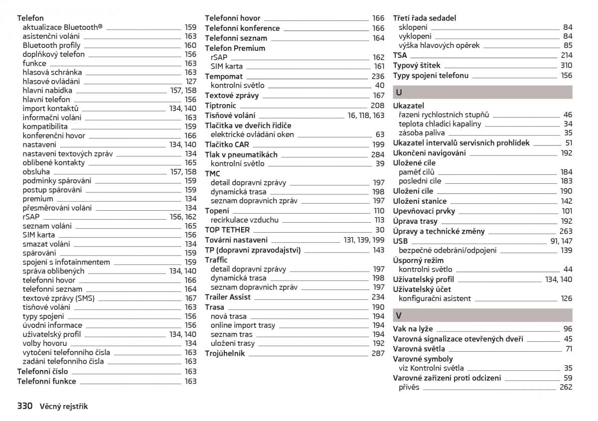 Skoda Kodiaq navod k obsludze / page 332