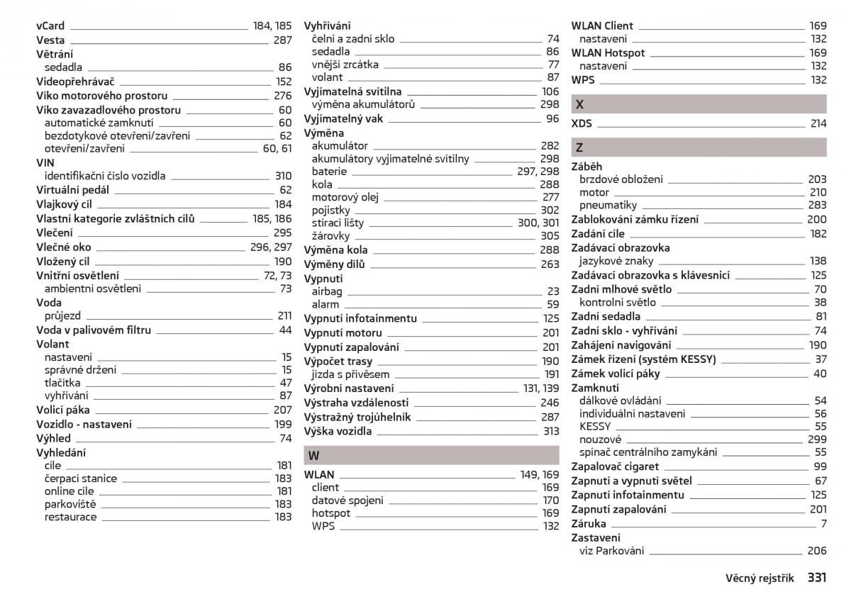 Skoda Kodiaq navod k obsludze / page 333