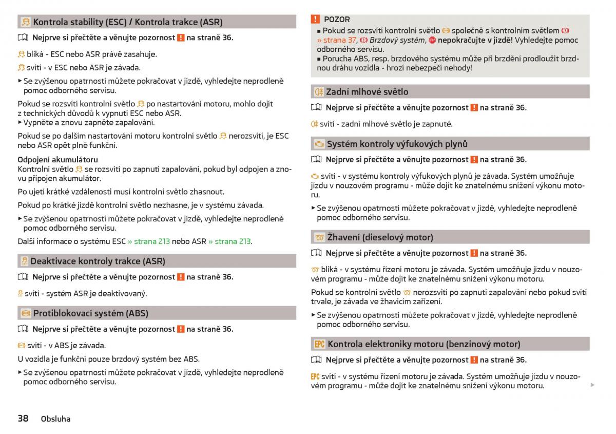 Skoda Kodiaq navod k obsludze / page 40