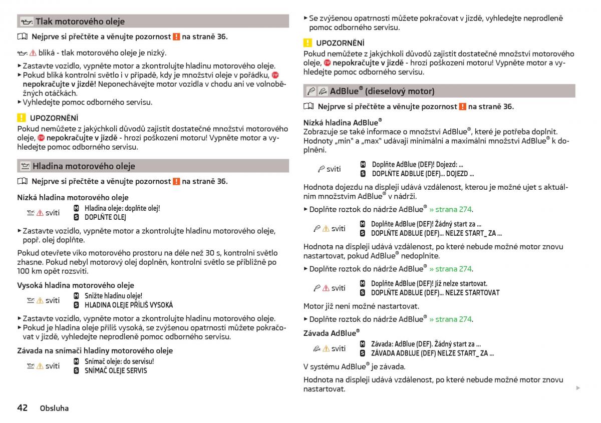 Skoda Kodiaq navod k obsludze / page 44