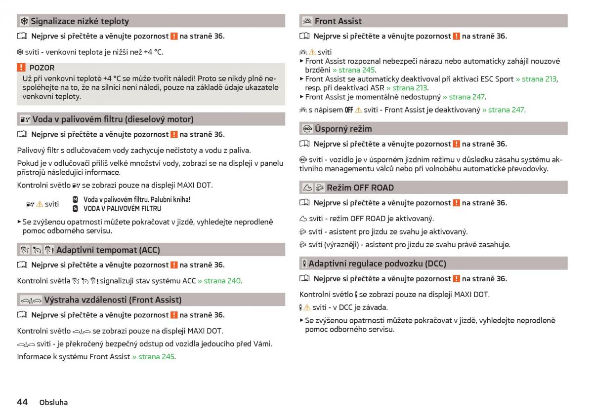 Skoda Kodiaq navod k obsludze / page 46