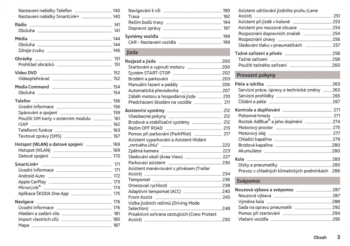 Skoda Kodiaq navod k obsludze / page 5