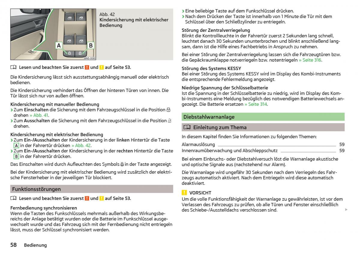 Skoda Kodiaq Handbuch / page 60