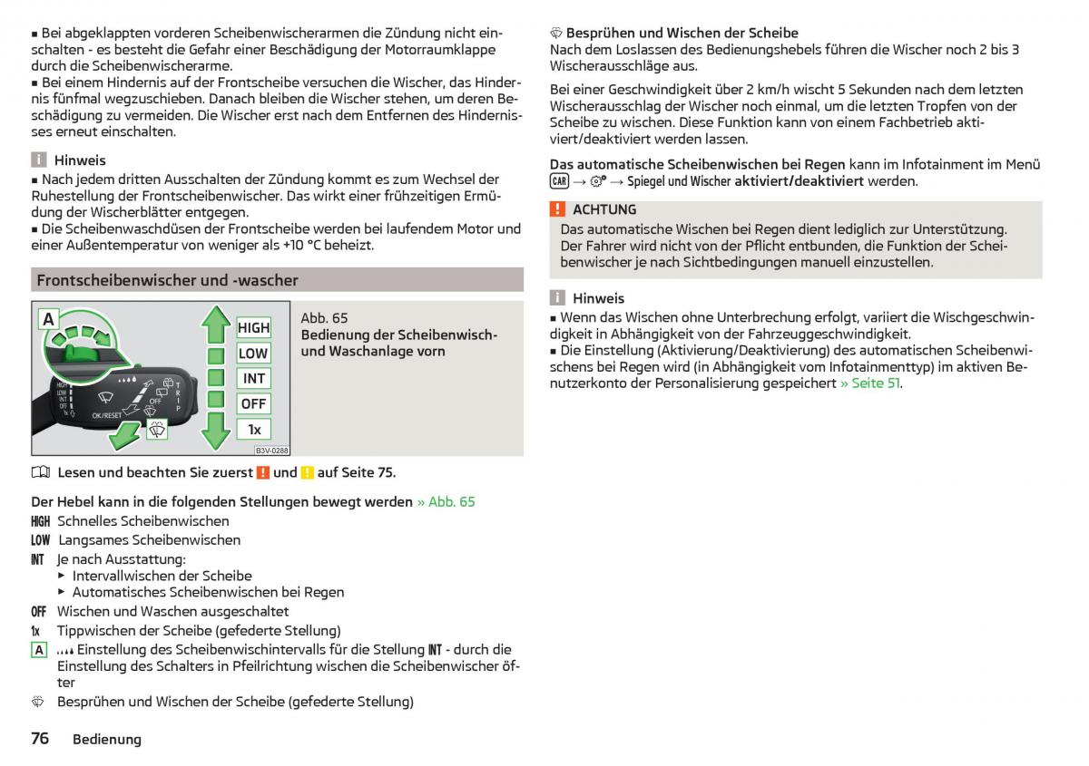 Skoda Kodiaq Handbuch / page 78