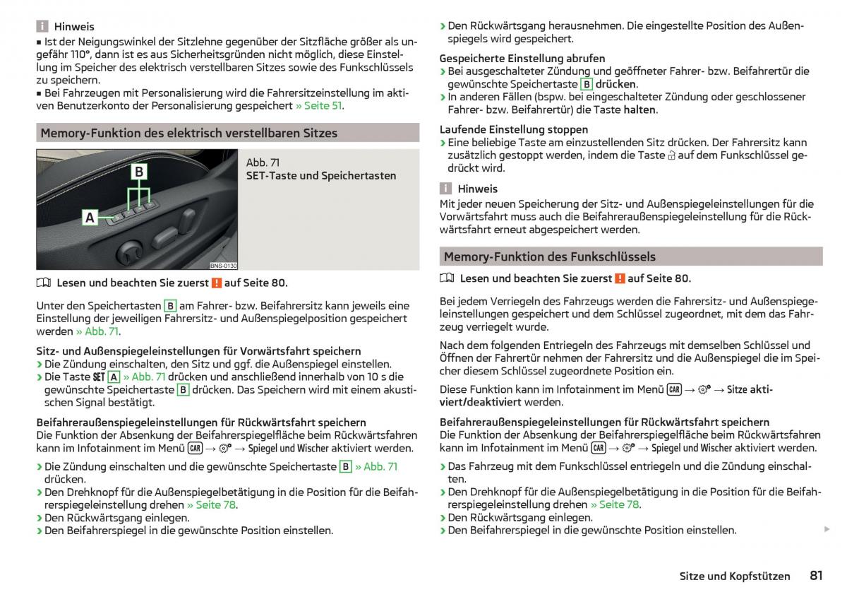 Skoda Kodiaq Handbuch / page 83