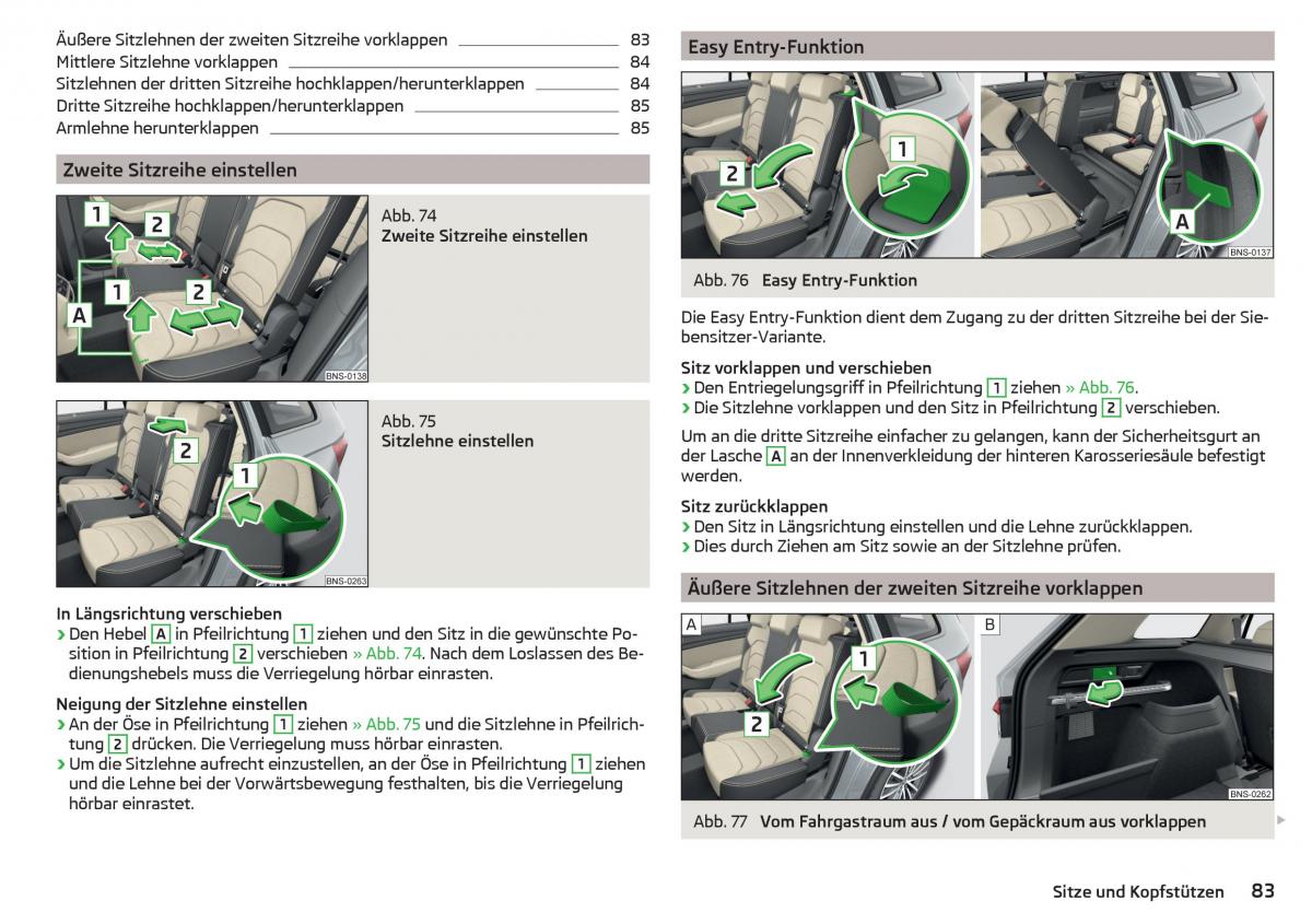 Skoda Kodiaq Handbuch / page 85