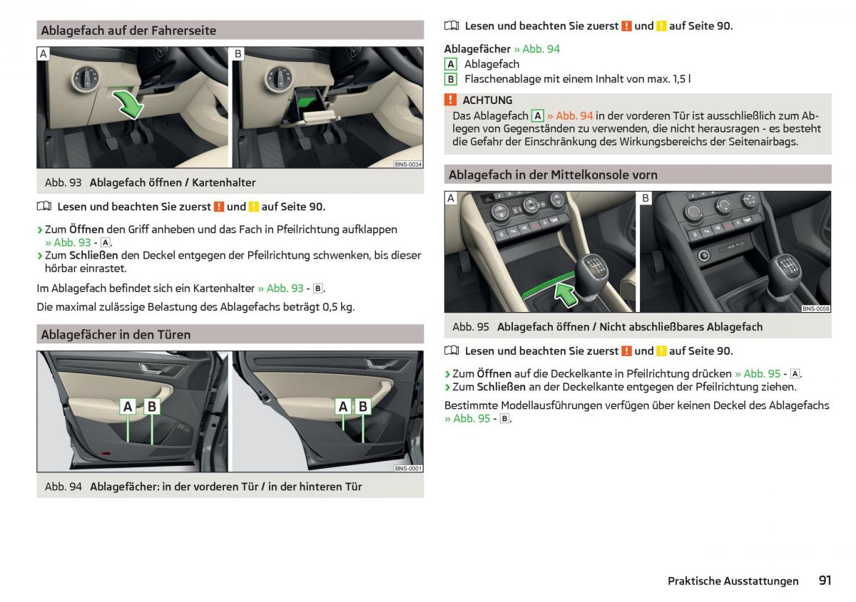 Skoda Kodiaq Handbuch / page 93