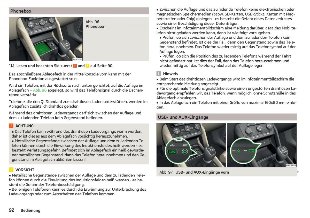 Skoda Kodiaq Handbuch / page 94