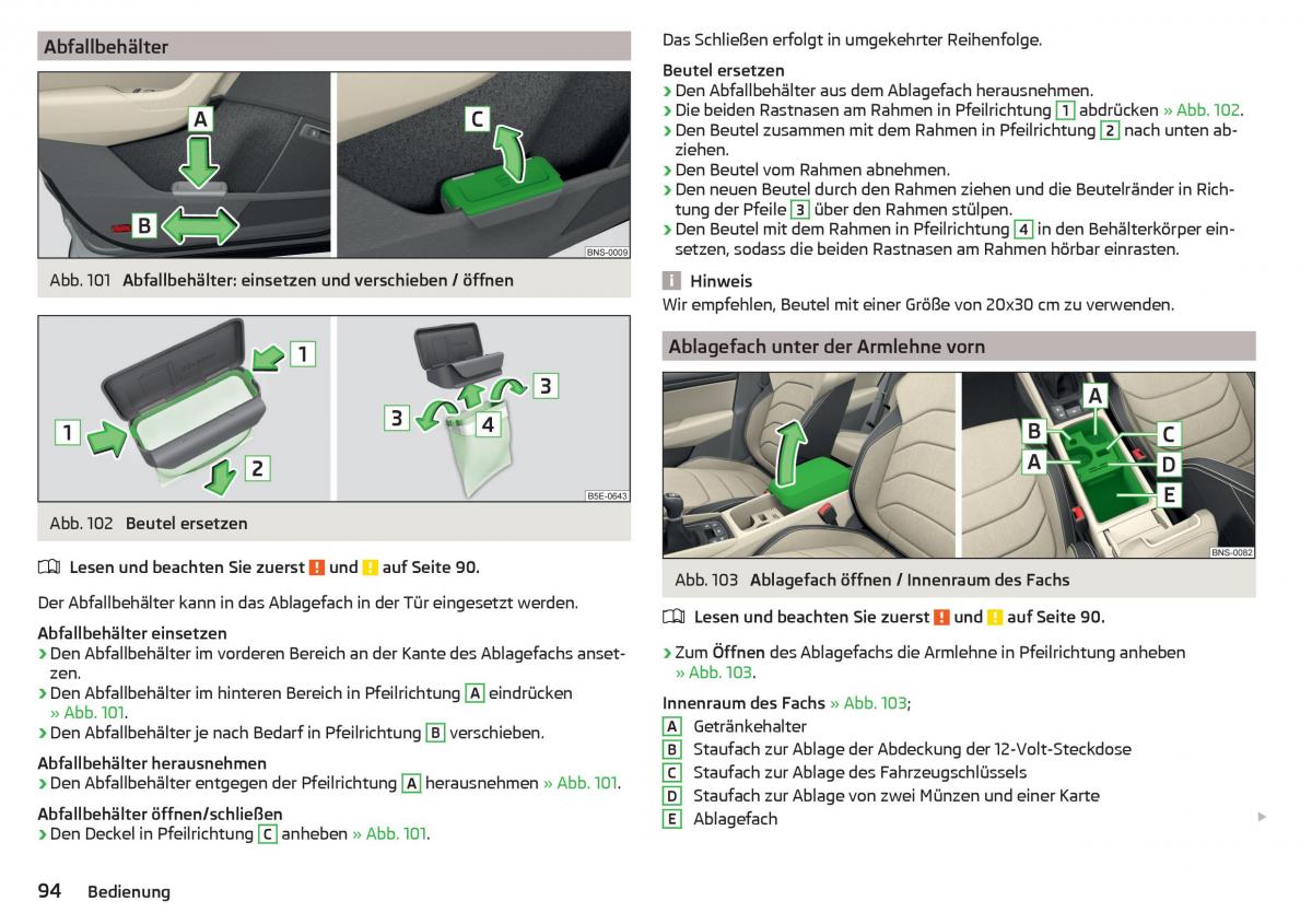 Skoda Kodiaq Handbuch / page 96