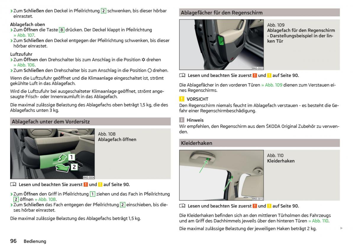 Skoda Kodiaq Handbuch / page 98