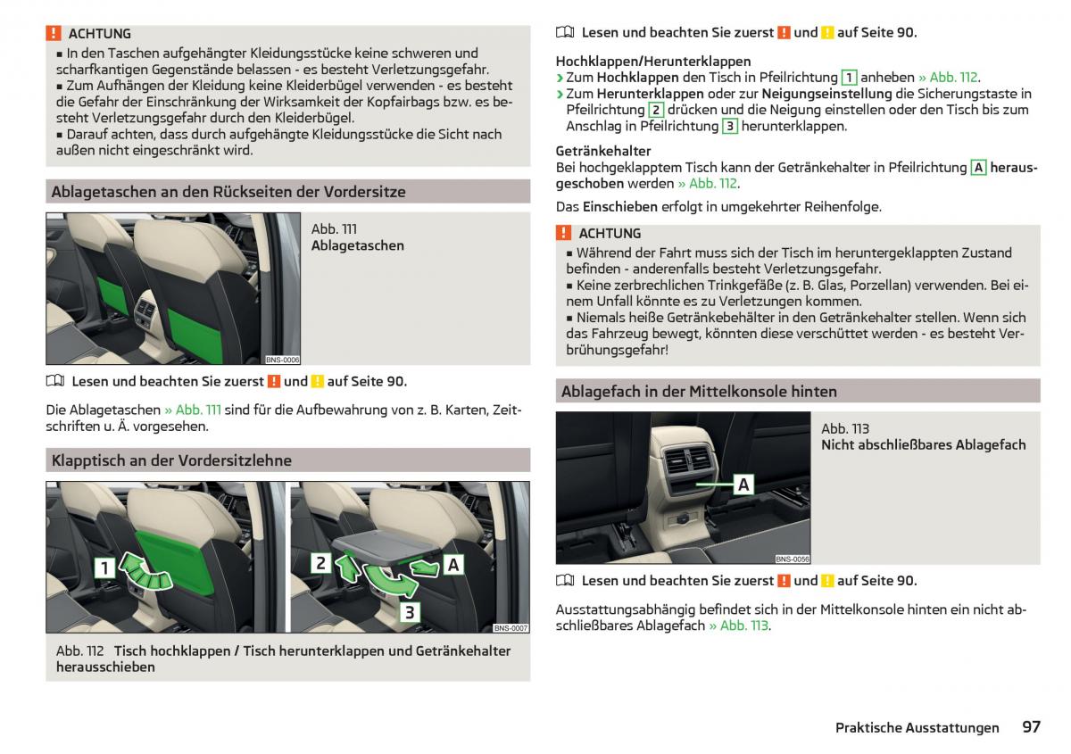 Skoda Kodiaq Handbuch / page 99