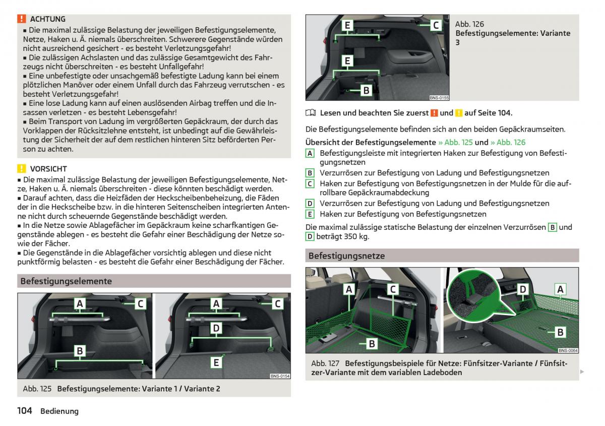 Skoda Kodiaq Handbuch / page 106