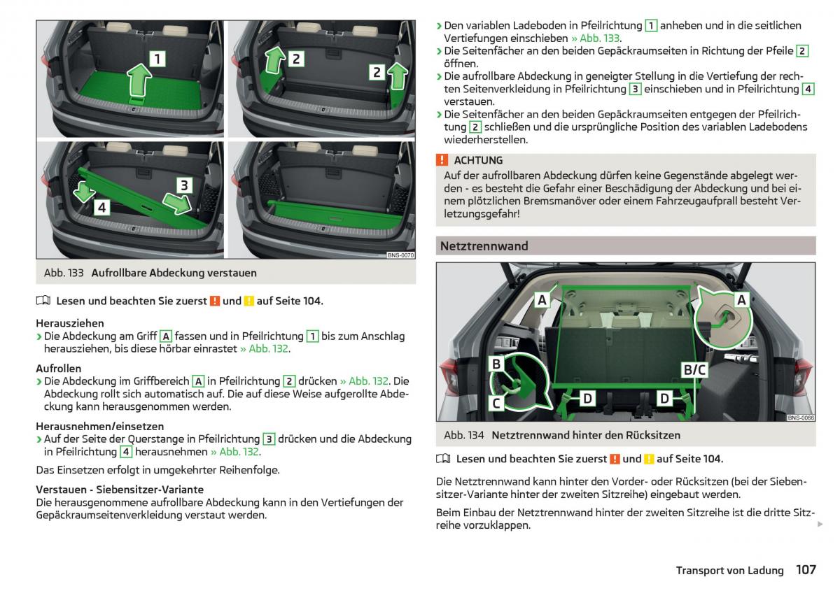 Skoda Kodiaq Handbuch / page 109