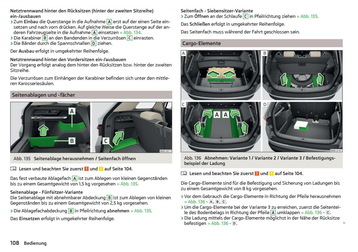 Skoda Kodiaq Handbuch / page 110