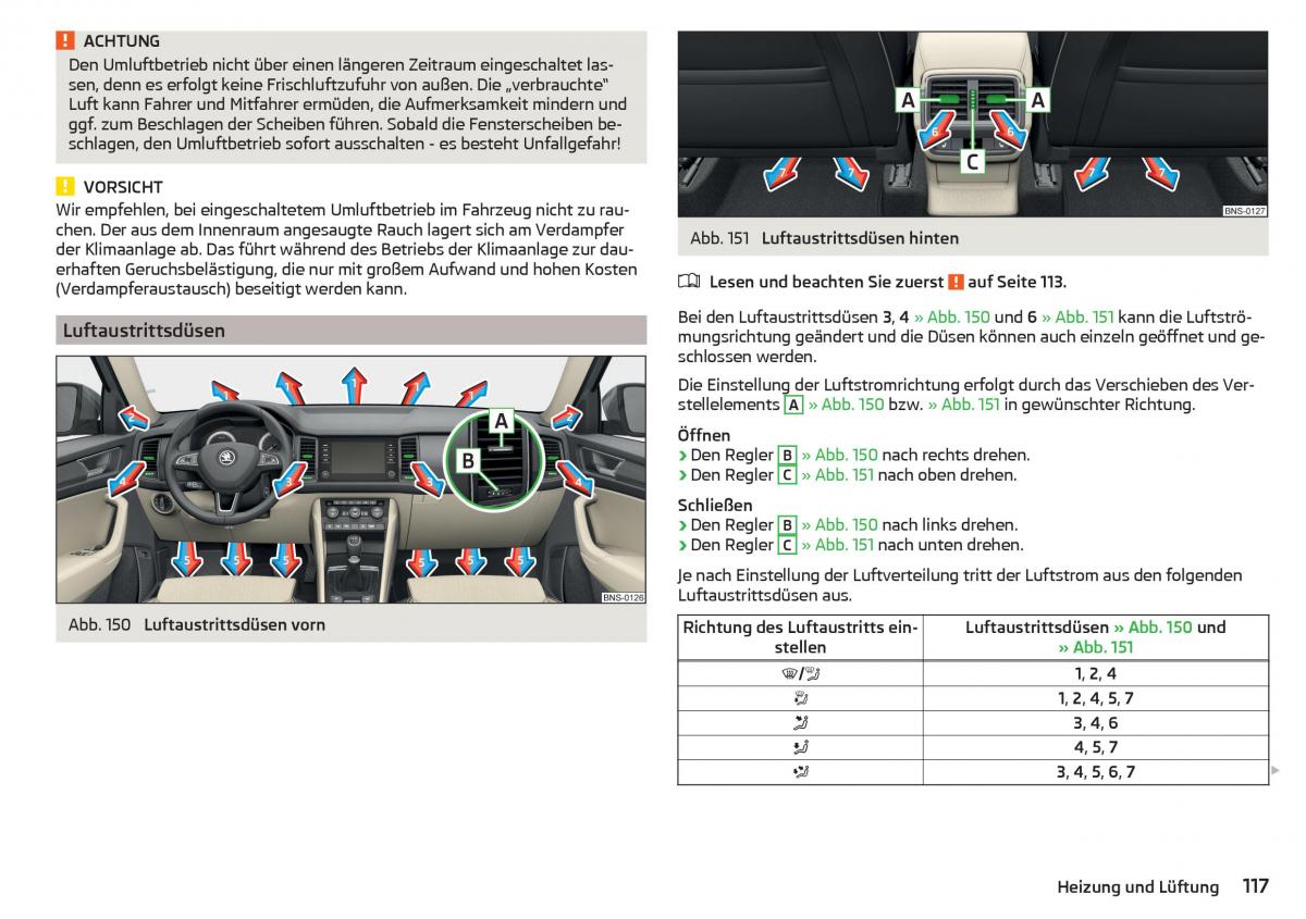 Skoda Kodiaq Handbuch / page 119