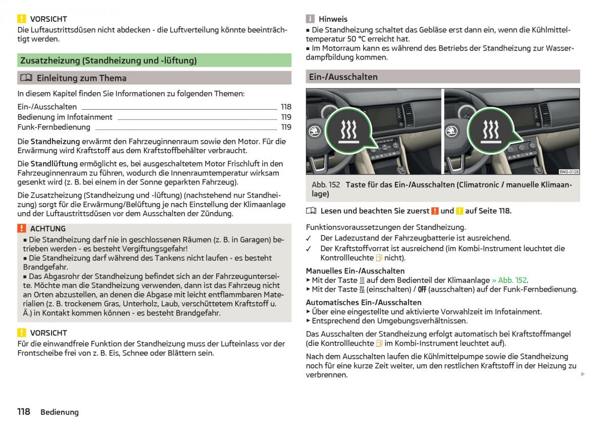 Skoda Kodiaq Handbuch / page 120