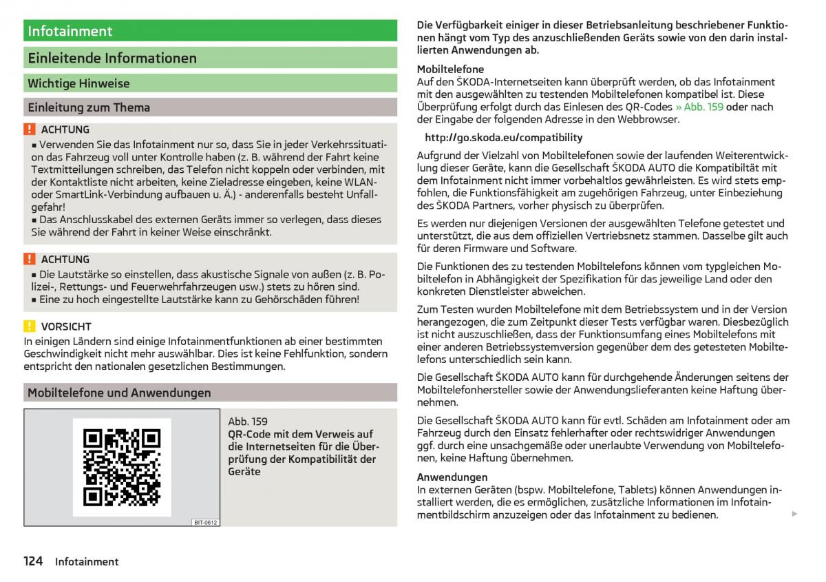 Skoda Kodiaq Handbuch / page 126