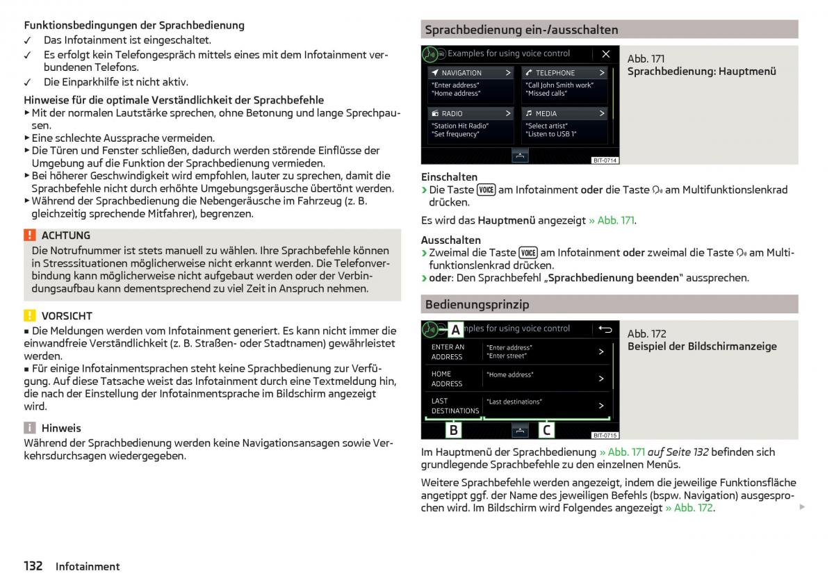 Skoda Kodiaq Handbuch / page 134