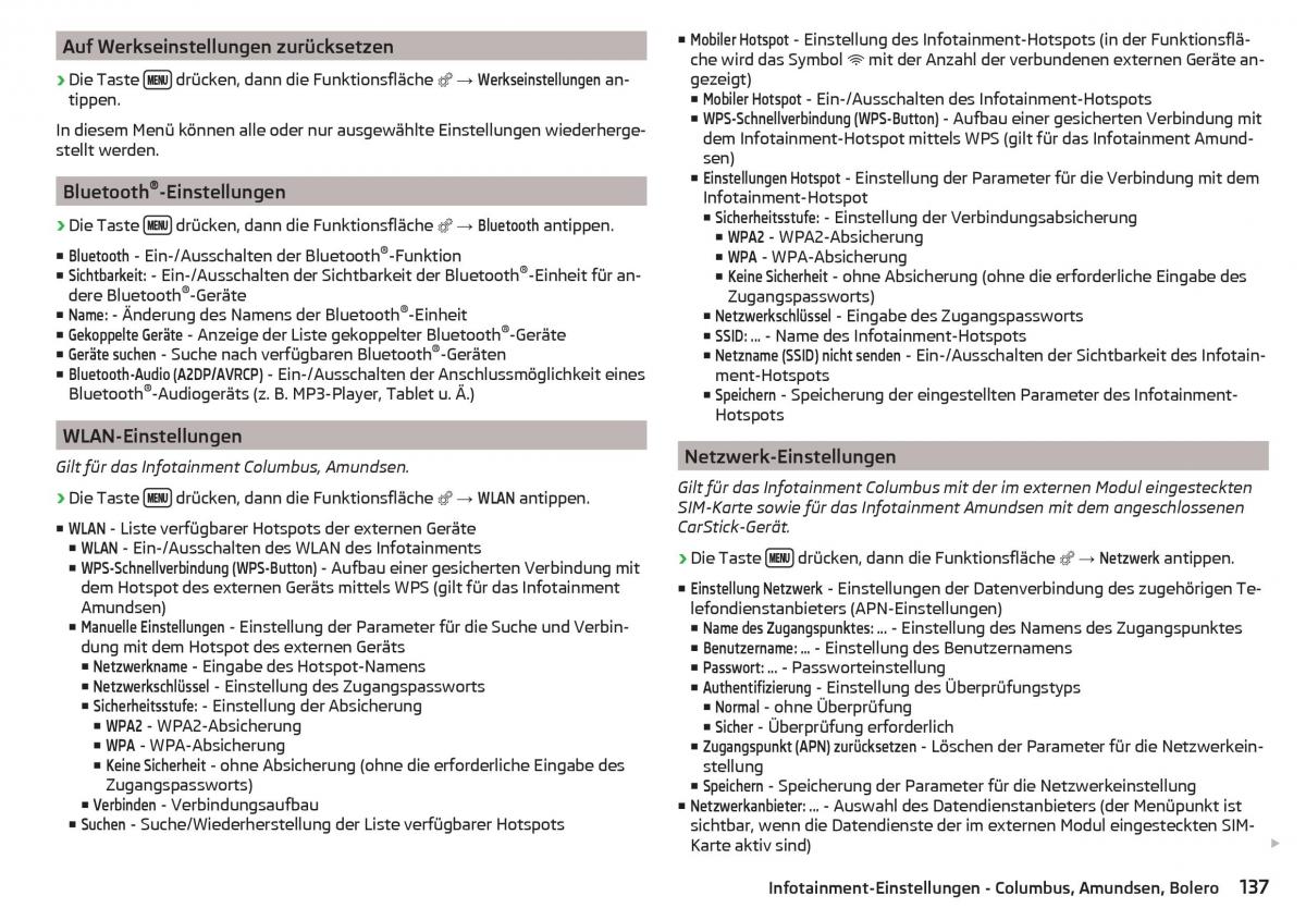 Skoda Kodiaq Handbuch / page 139