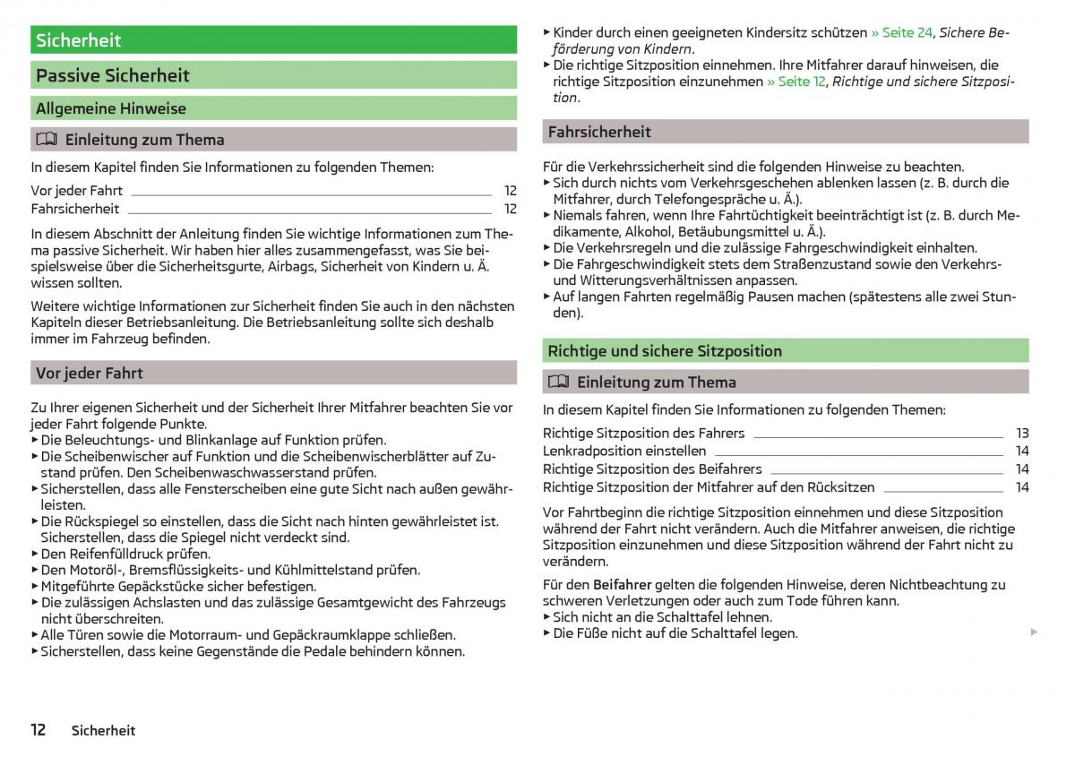 Skoda Kodiaq Handbuch / page 14