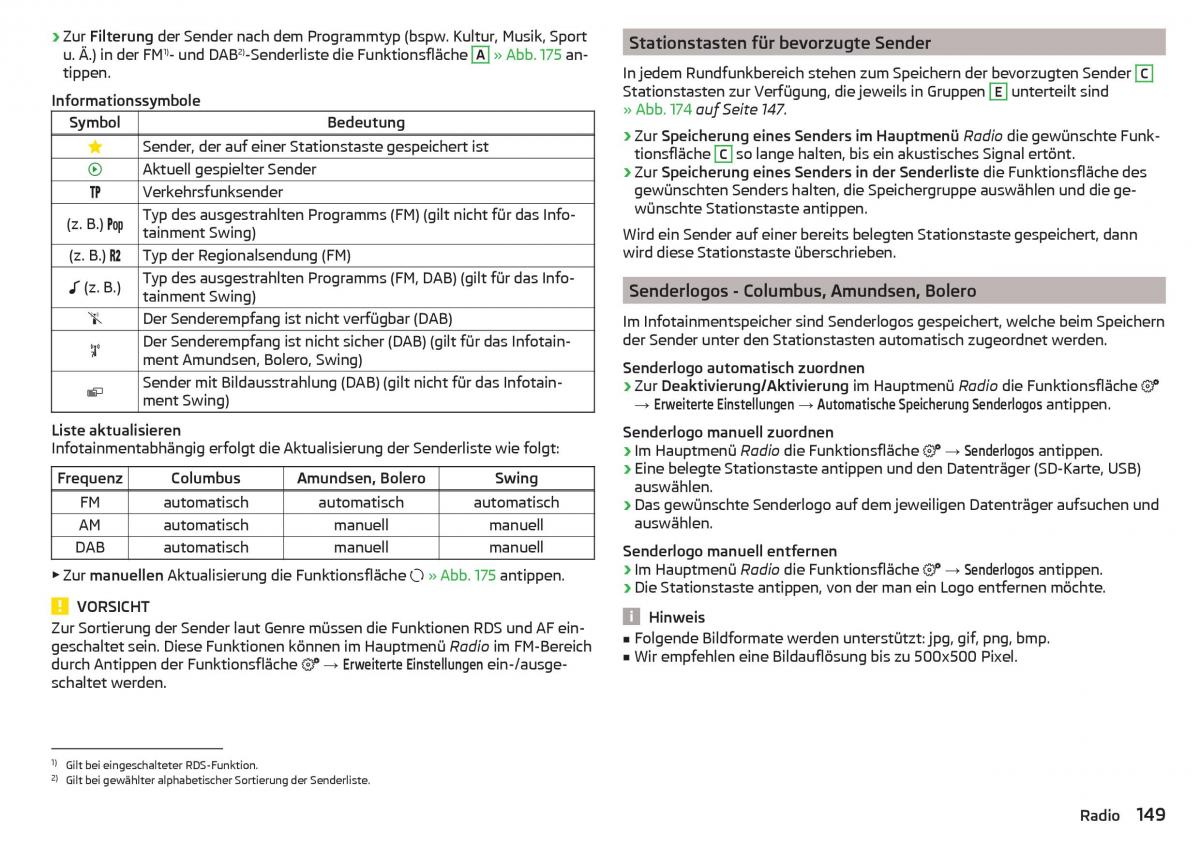 Skoda Kodiaq Handbuch / page 151