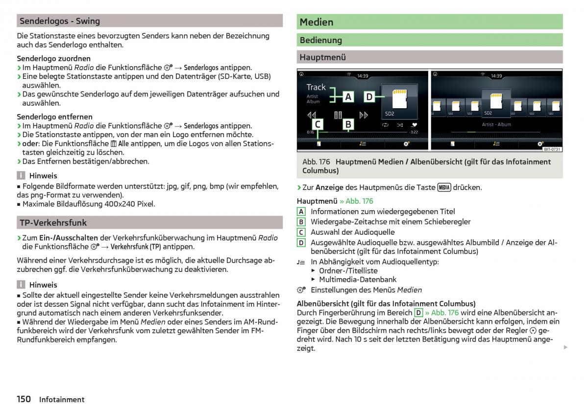 Skoda Kodiaq Handbuch / page 152