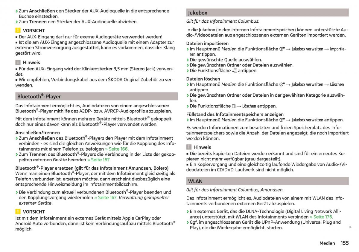 Skoda Kodiaq Handbuch / page 157