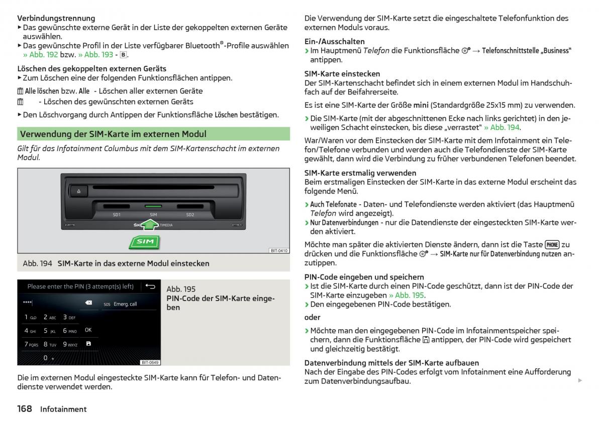 Skoda Kodiaq Handbuch / page 170