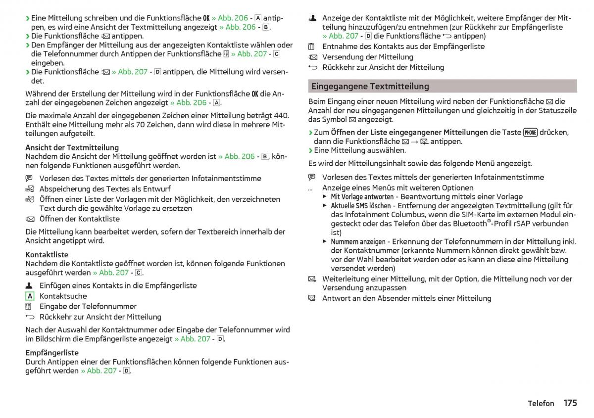 Skoda Kodiaq Handbuch / page 177