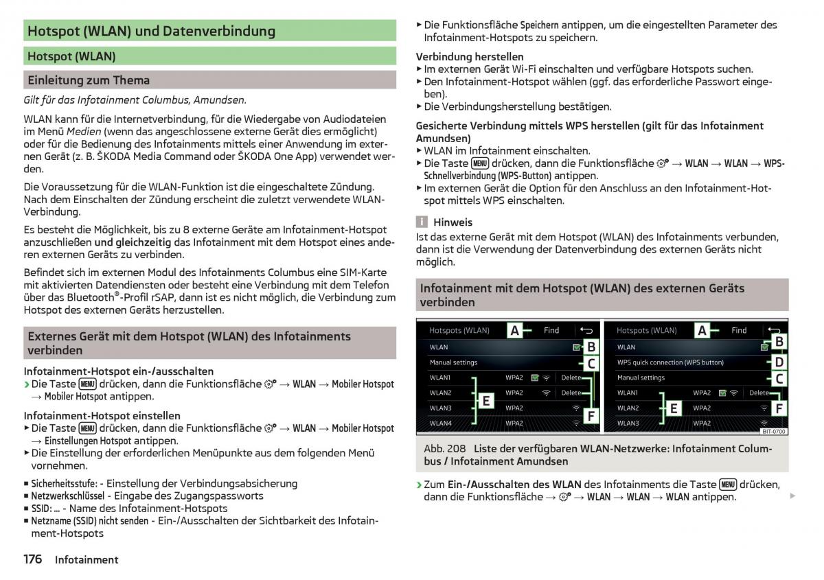 Skoda Kodiaq Handbuch / page 178