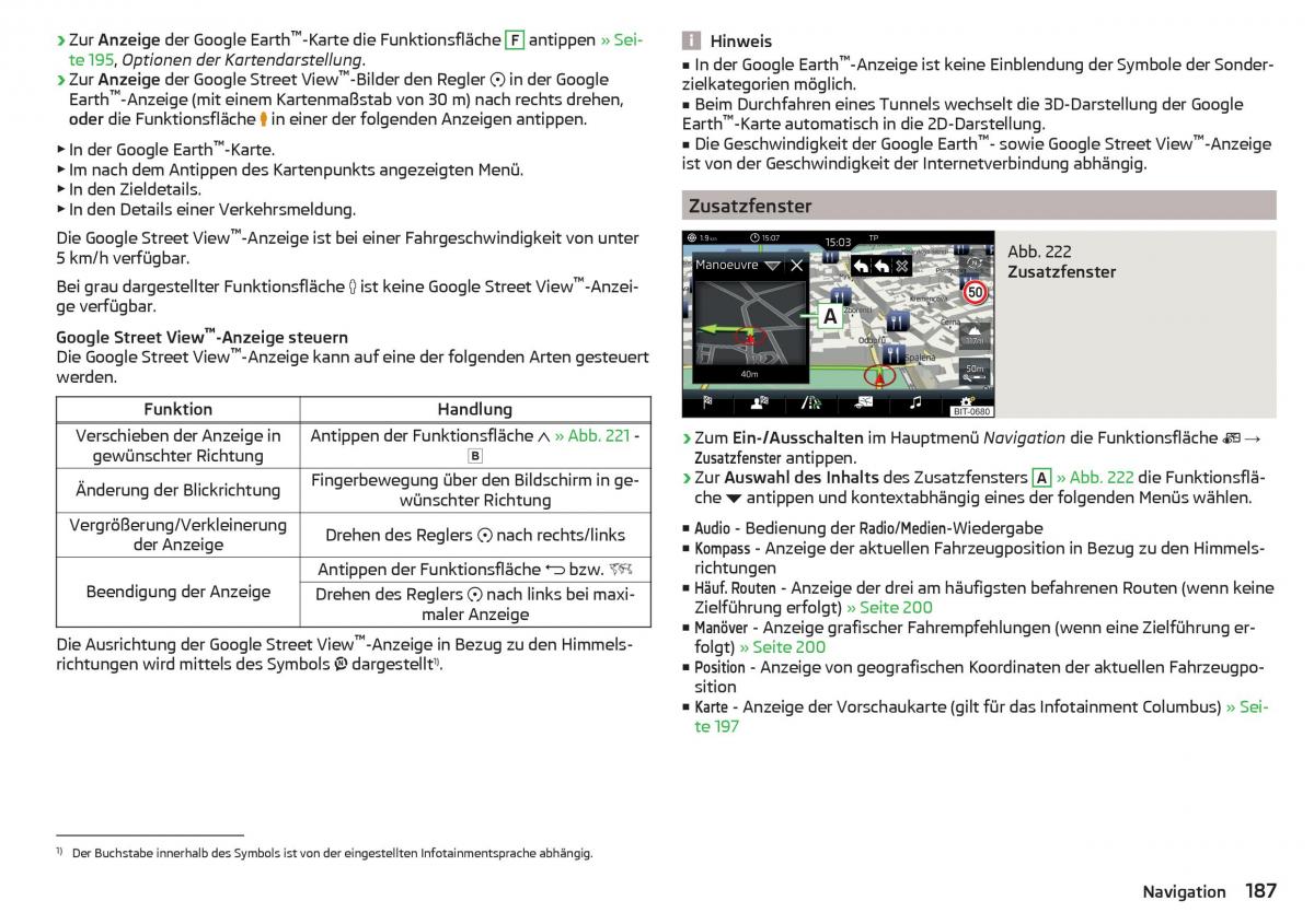 Skoda Kodiaq Handbuch / page 189