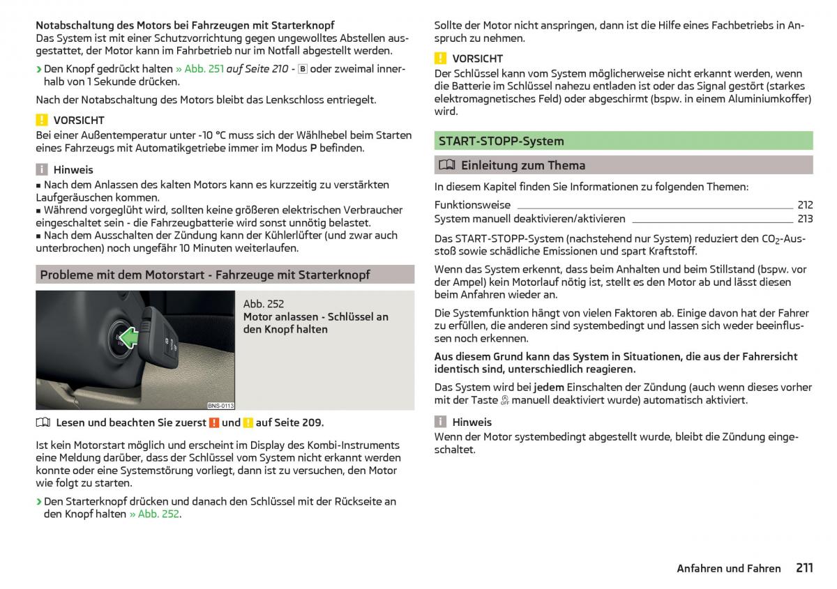 Skoda Kodiaq Handbuch / page 213