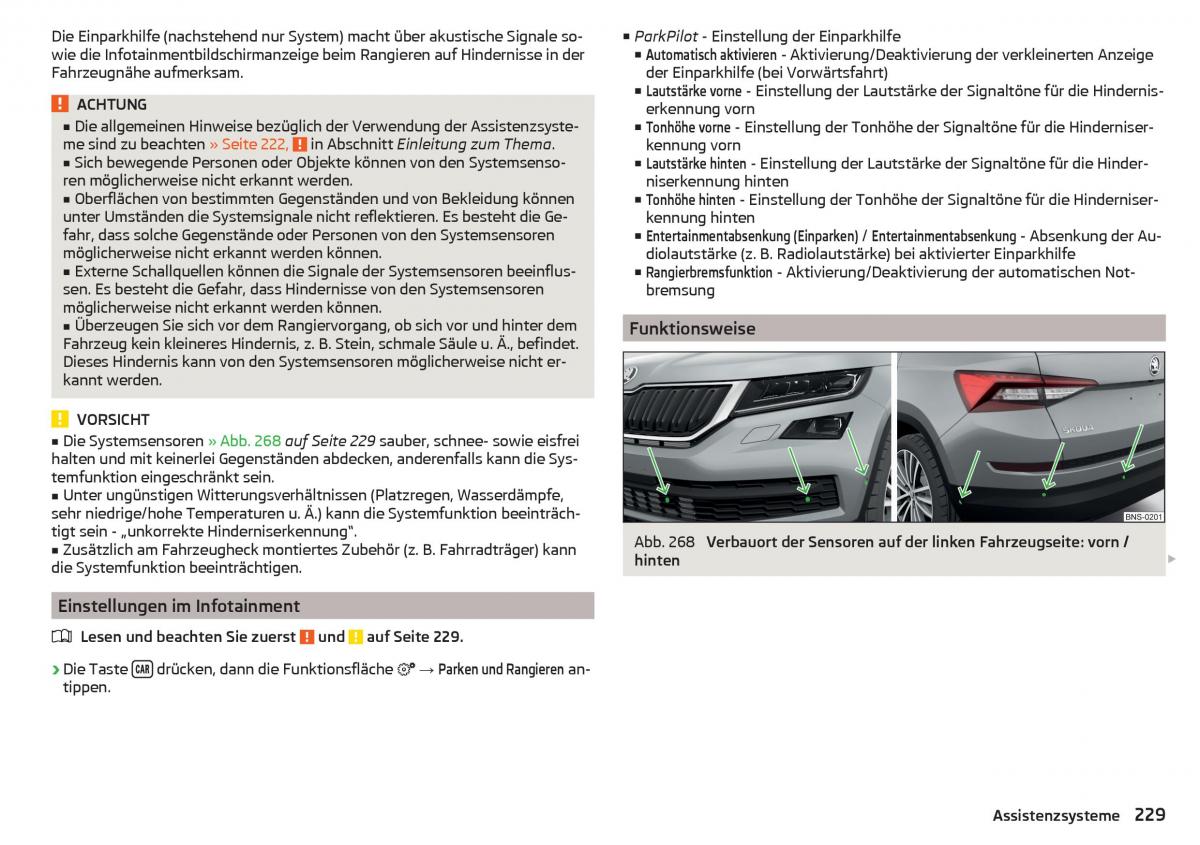 Skoda Kodiaq Handbuch / page 231