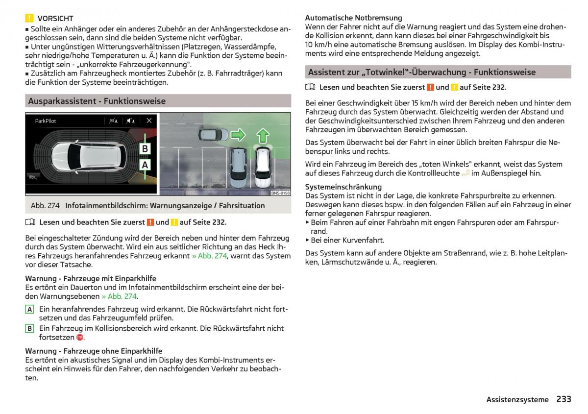 Skoda Kodiaq Handbuch / page 235