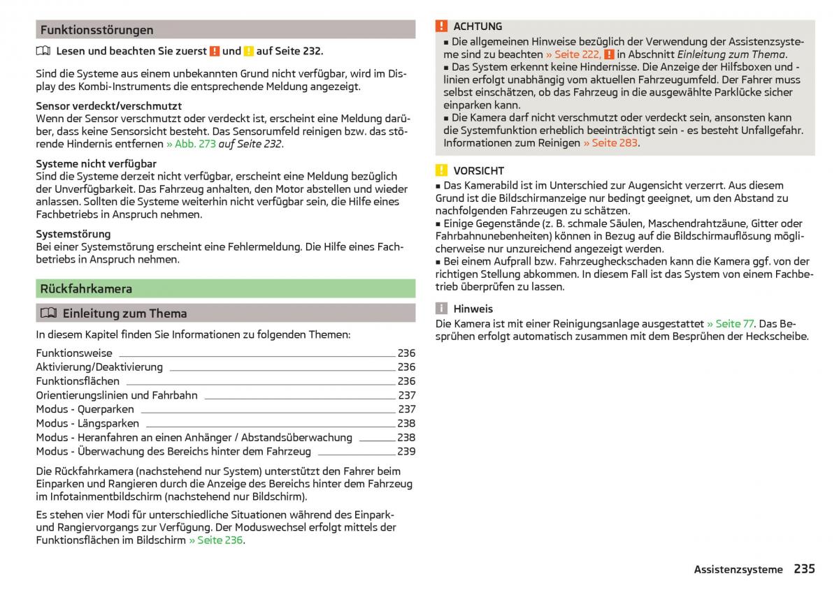 Skoda Kodiaq Handbuch / page 237