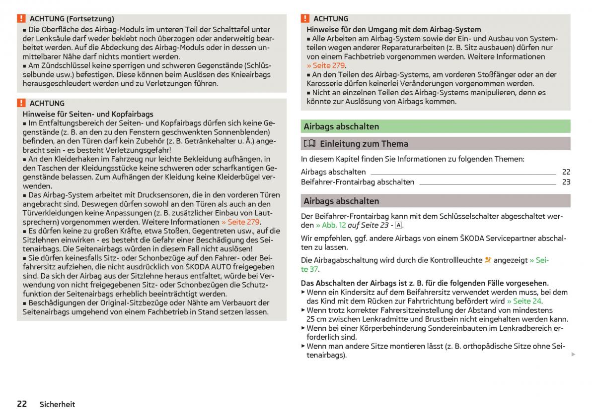 Skoda Kodiaq Handbuch / page 24