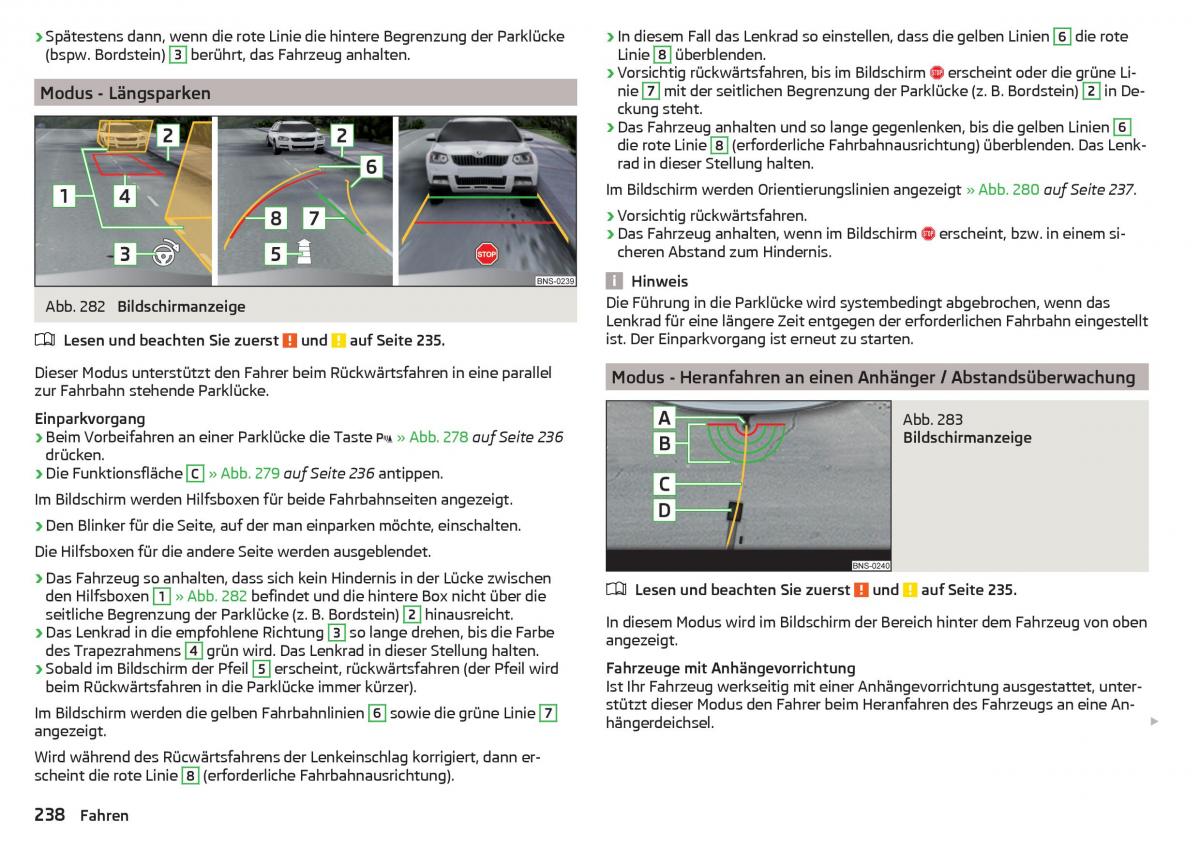 Skoda Kodiaq Handbuch / page 240