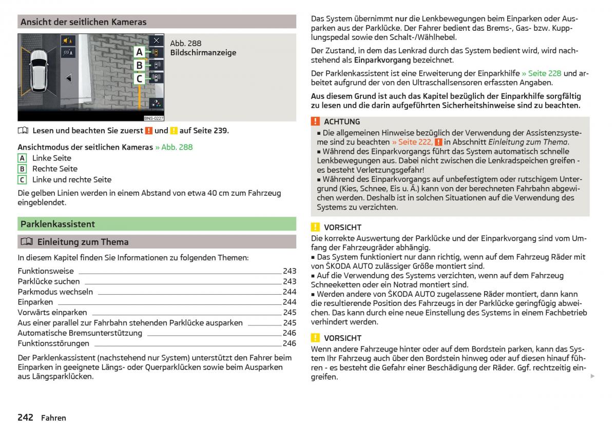 Skoda Kodiaq Handbuch / page 244