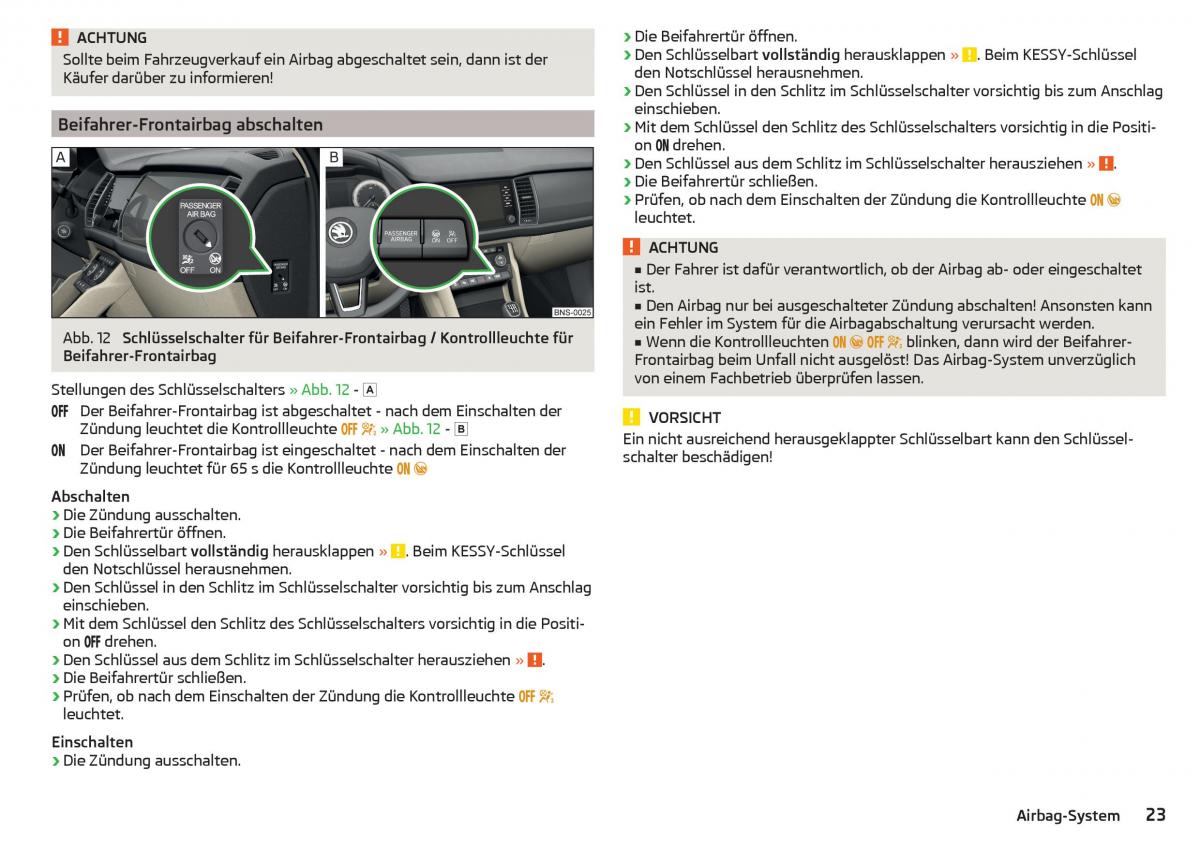 Skoda Kodiaq Handbuch / page 25