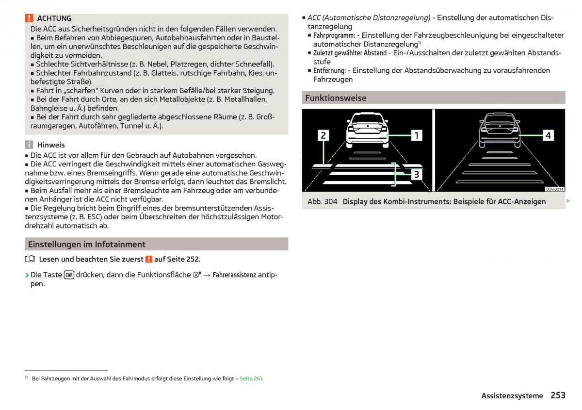 Skoda Kodiaq Handbuch / page 255