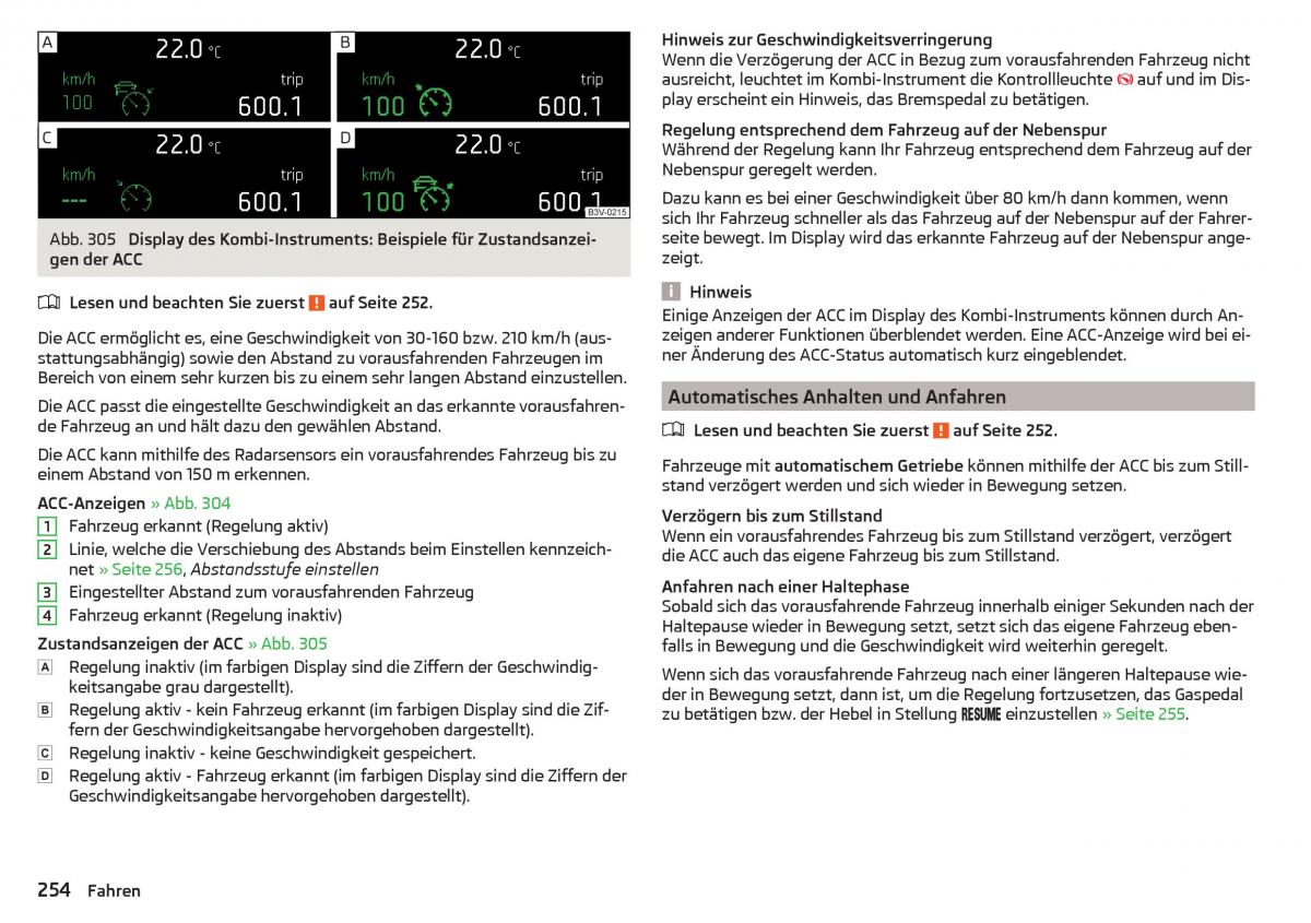 Skoda Kodiaq Handbuch / page 256